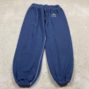 VTG Adidas Pants Mens L Blue Fleece Sweatpants Trefoil Made USA 70s Retro Jogger